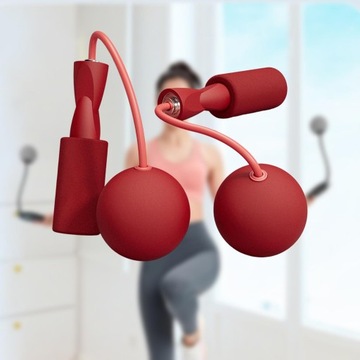 Аккумуляторная скакалка Anti Ropeless красный шарик 75 мм