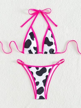 Cow Print Sexy Bikini 2024 New Swimsuit Women Biki