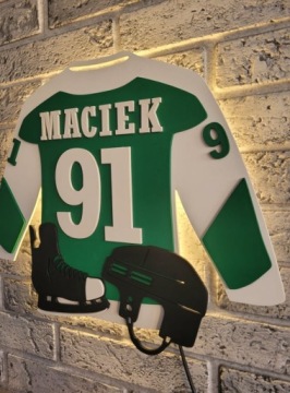 Ночник деревянный светодиодный хоккейный (ХОККЕЙ)