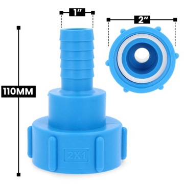IBC S60x6 Соединитель Mauzer ПЕРЕХОДНИК ДЛЯ РЕДУКЦИИ Бака ПОВОРОТНАЯ Шланговая заглушка 1 дюйм