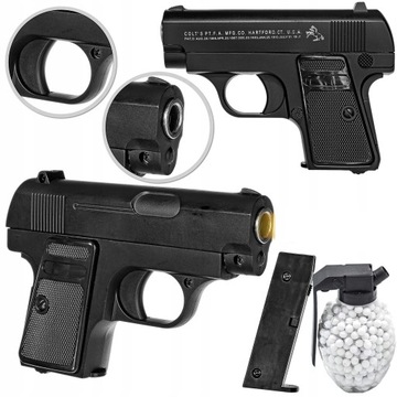 PISTOLET METALOWY C11 COLT REPLIKA ASG KULKI 6MM