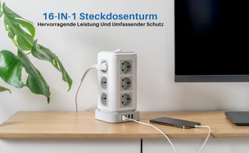 СТОЯЩИЙ РАЗЪЕМ ПИТАНИЯ 12 ВХОДОВ 4XUSB КАБЕЛЬ 5М