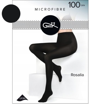 Gatta ROSALIA 100den rajst microfibra nero r.5-XL