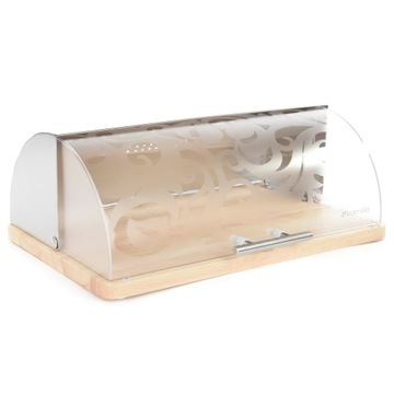 KAMILLE бамбуковая хлебница с сатиновым узорчатым стеклом