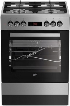 Kuchnia el. gaz. Beko FSMT61330DXT Wok + Rożen !