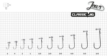Główka jigowa Mikado Jaws Classic Jig 6/0 10g 3szt Rozmiar: 6/0