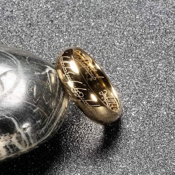 ZŁOTA WOLFRAMOWA OBRĄCZKA WŁADCA PIERŚCIENI r.12