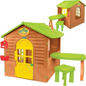 САДОВЫЙ ДОМИК ДЛЯ ДЕТЕЙ СО СТОЛОМ И Табуреткой MOCHTOYS Polish