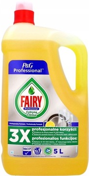 Fairy 5l zapas płyn do mycia naczyń cytrynowy