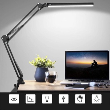 НАСТОЛЬНАЯ ЛАМПА С 80 СВЕТОДИОДАМИ ЗАЖИМНАЯ ЛАМПА НАСТОЛЬНАЯ ЛАМПА 3 РЕЖИМА