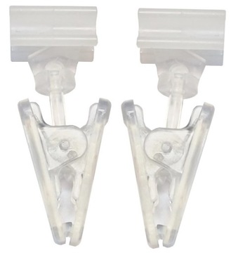 Żabki do karnisza aluminium slim,ks ilość 100 sztuk na ślizgu kolor biały