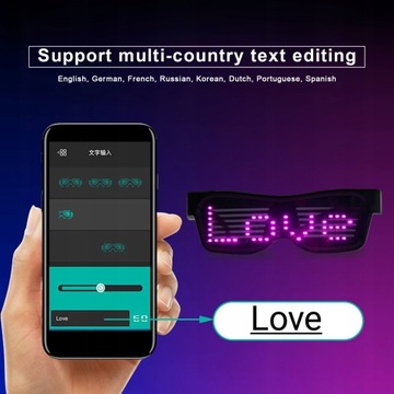 Управление через приложение для светодиодных очков Smart
