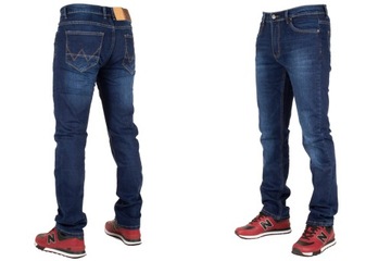 Spodnie męskie jeans W:38 100CM L:32 granatowe