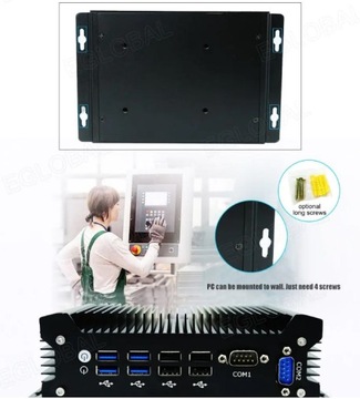 Промышленный мини-ПК без вентилятора G12 M.2 RS232 RJ45
