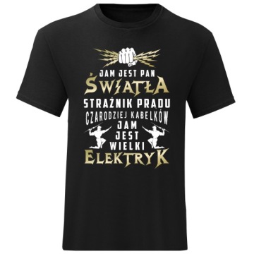 MĘSKI T-SHIRT KOSZULKA DLA ELEKTRYKA ROZMIAR M