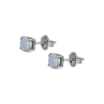 SS316L Kolczyki do uszu opal WH 6mm