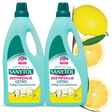 2X SANYTOL Płyn Podłoga i inne powierzchnie 2L