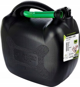 Kanister plastikowy na paliwo Carmotion 20 l owalny czarny