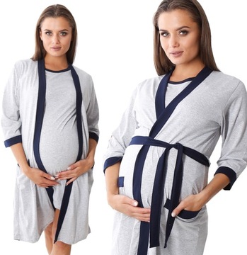 SZLAFROK DAMSKI BAWEŁNIANY PODOMKA DO SZPITALA XL