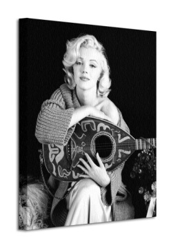 Marilyn Monroe Gitara - obraz na płótnie 40x50 cm