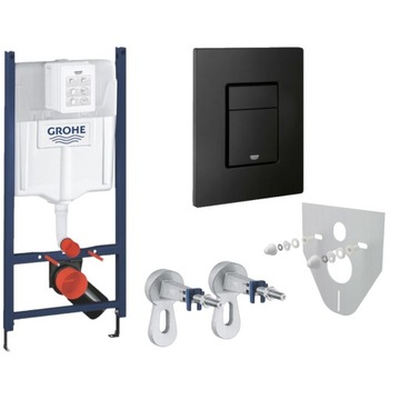 Stelaż podtynkowy Grohe Solido 38811KF0 + Przycisk czarny 38966KF0