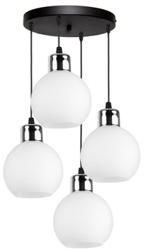 SZKLANA LAMPA WISZĄCA SUFITOWA ŻYRANDOL KULE LED