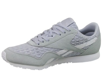 REEBOK CL NYLON SLIM CLASSIC LEATHER SZARE DAMSKIE