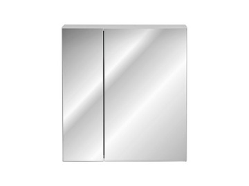 Biała Szafka Łazienkowa z Lustrem + Gniazdko 60 cm