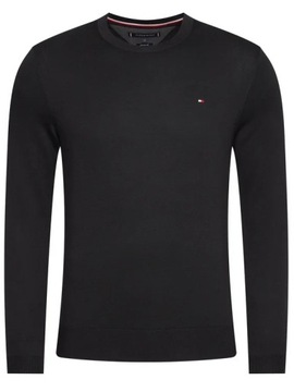 Tommy Hilfiger Czarny Sweter Round Neck MW0MW04978 - S