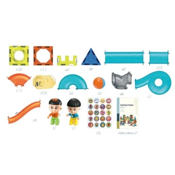 МАГНИТНЫЕ БЛОКИ КОНСТРУКТОР MAGNETIC XXXL СТОЙКА ДЛЯ ШАРОВ 128 шт.