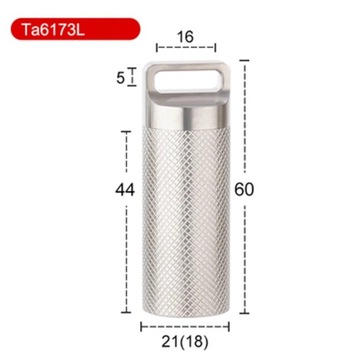 Waterproof Container Storage-Case Bottle Outdoor-Tool EDC Titanium-Alloy