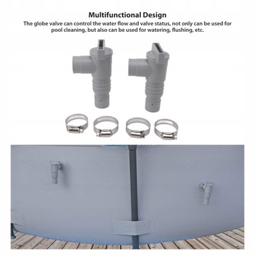ШЛАНГИ, ПЕРЕХОДНИК, ЗАПОРНЫЙ КЛАПАН ДЛЯ БАССЕЙНА, 32 ММ