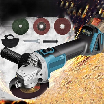 АККУМУЛЯТОРНАЯ УГЛОВАЯ ШЛИФОВАЛЬНАЯ МАШИНА 18 В 125 мм 860 Вт + 3 ДИСКОВ