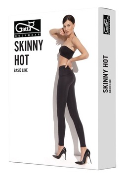 GATTA SPODNIE ELEGANCKIE SKINNY HOT CZARNE XXL