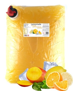 LEMONIADA MANGO POMARAŃCZA CYTRYNA NATURALNA 100% NFC ZDROWA ŚWIEŻA 5L