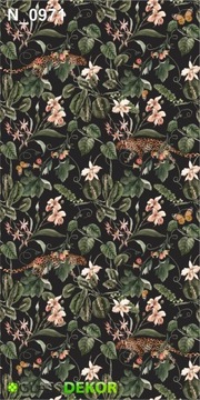 Panel szklany hartowany KWIATY JAGUAR do łazienki 100x200 cm