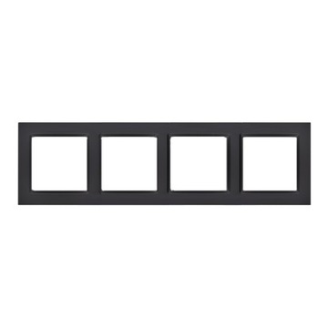 Simon 10 RAMKA POCZWÓRNA CZARNY MAT CR4/49
