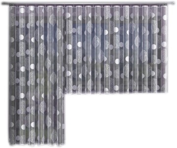 Firana wzór 628d97 rozm. 300x250cm (z obszyciem)