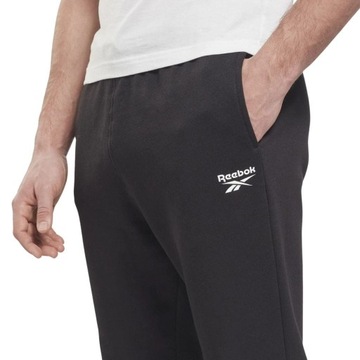 Spodnie męskie dresowe sportowe REEBOK Joggery bawełniane czarne XL