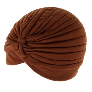 Damski skręcony plisowany turban hidżab czapka