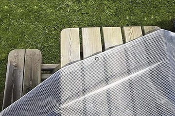 ПРОЗРАЧНЫЙ БРЕЗЕНТ 5X5 для бассейна 100 г