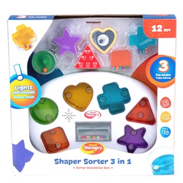 СОРТИРОВЩИК ФОРМЫ 3в1 БЛОКИ ЗВУКОВЫЕ ГОЛОВОЛОМКИ DUMEL