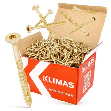 Wkręty Do Drewna Ciesielskie Stożkowe 3x40 Torx Śruby Płyt Desek KLIMAS