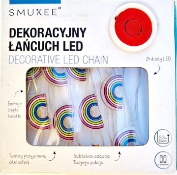 Dekoracyjny łańcuch LED Tęcza