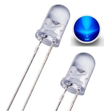 Dioda DIP LED 5mm BLUE niebieski CLEAR 100 sztuk