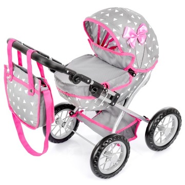 КОЛЯСКА ДЛЯ КУКЛЫ KINDERPLAY СКЛАДНАЯ СУМКА Глубокая Гондола С РЕГУЛИРУЕМОЙ РУЧКОЙ