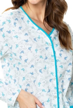 Bawełniana piżama damska Anna : Kolor - biały druk