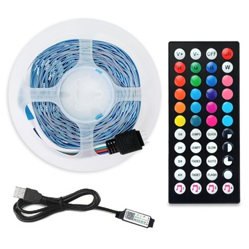 Светодиодная лента RGB длиной 5 м с подсветкой для телевизора с пультом дистанционного управления USB-контроллером