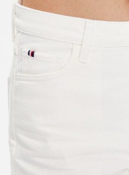 Tommy Hilfiger Szorty jeansowe WW0WW40211BIAŁE Biały Regular Fit r. 31