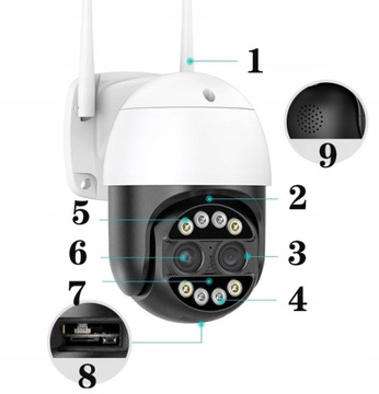 НАРУЖНАЯ ВРАЩАЮЩАЯСЯ WIFI IP-КАМЕРА 8MPx 8X ZOOM PL